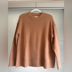 Aerie Brown Crew Neck Sweater